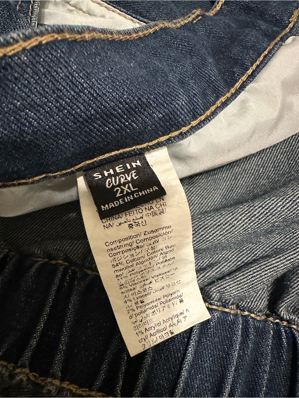 SHEIN Curve Dark Blue Stretch Denim Jeggings
